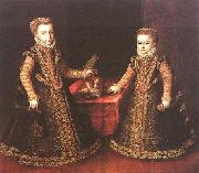 Sofonisba Anguissola Infantas Isabella Clara Eugenia and Catalina Micaela Sweden oil painting artist